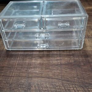 Clear Table Countertop Acrylic Plastic Storage Organizer